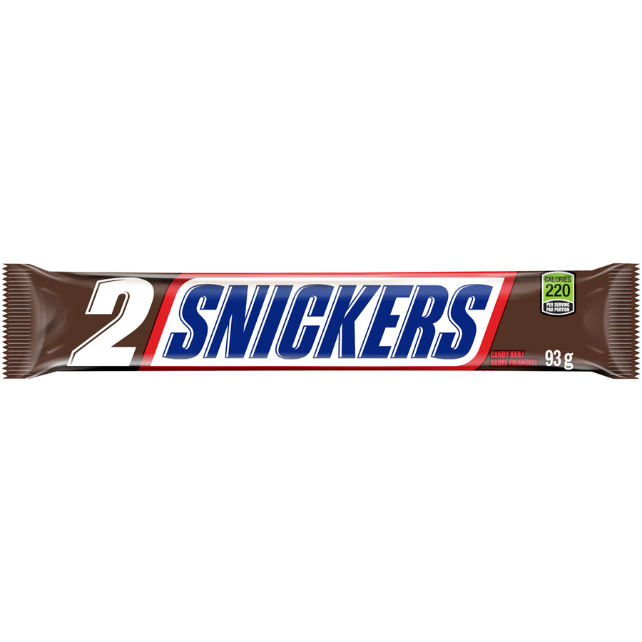 SNICKERS, Peanut Milk Chocolate Candy Bar, Full Size Bar, 93g