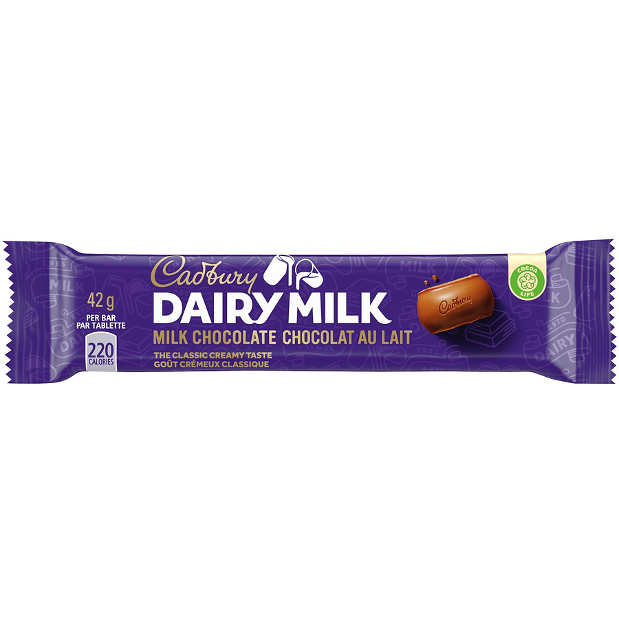 Cadbury Dairy Milk, Milk Chocolate, 42g
