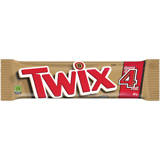 TWIX, Caramel Cookie Chocolate Candy Bar, Full Size Bar, 85g